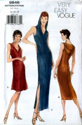 9846 SO EZ TAPER-A-DRESS LENGTHS,HOOD JERSEY PATTERN 8-12